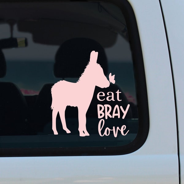 Miniature Donkey Gift for Women Friend, Donkey Sticker, Donkey Decal forCar, Donkey Vinyl Decal, Donkey Car Decal, Donkey Water Bottle Decal