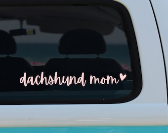 Dachsund Mom Vinyl Decal: Waterproof Laptop, Car, Tumbler Sticker