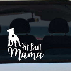 Pitbull Sticker for Water Bottles, Pitbull Car Decal for Women, Pitbull Decal for Car Window, Pitbull Car Sticker, Pitbull Mom Sticker Car