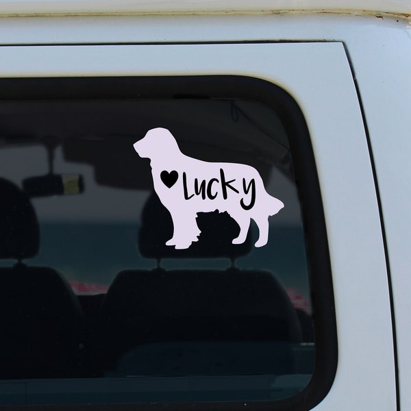 Golden Retriever Sticker for Car Window, Golden Retriever Gift for Women, Golden Retriever Decal for Car, Personalized Sticker, Vinyl Decal