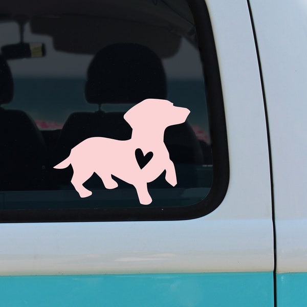 Miniature Dachshund Gift, Dachshund Sticker, Decal for Car, Laptop, Window, Truck, Tumbler, Cup, Vinyl Sticker, Car Accessories for Women