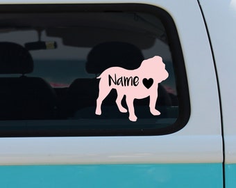 Bulldog Mom Sticker, Bulldog Mom Decal, Bulldog Sticker for Car Window, Bulldog Car Sticker, Bulldog Car Decal for Women Bulldog Vinyl Decal