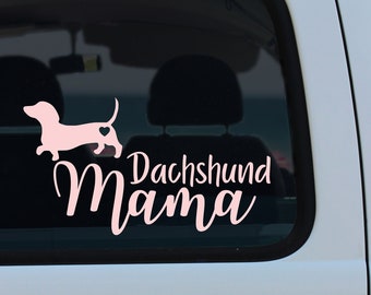 Dachsund Mama Vinyl Decal: Waterproof Laptop, Car, Tumbler Sticker