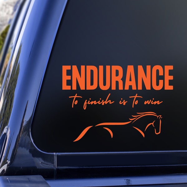 Trailer Endurance Horse Decal Sticker for Car Window, Endurance Riding Decal for Truck, Endurance Horse Tack Trunk Sticker, Equestrian Gift