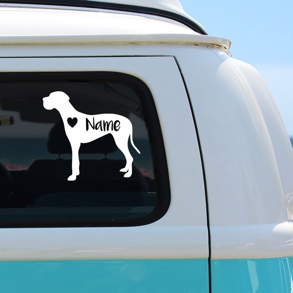 Great Dane Decal for Car Window, Personalized Great Dane Gift, Great Dane Car Decal, Great Dane Mom Decal, Great Dane Sticker, Dog Decal