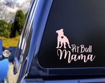 Pitbull Sticker Car, Pitbull Sticker for Waterbottle, Pitbull Decal for Car Window, Pitbull Mom Decal, Pitbull Mom Sticker for Laptop, Vinyl