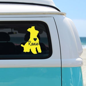 Schnauzer on Board Car Window Sticker Standard Dog Sign Decal Art Gift V04 Schnauzer on Board Car Window Sticker Standard Dog Sign Decal Art Gift V04