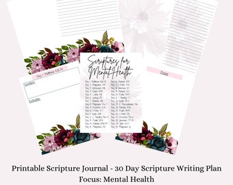 30 Day Scripture Writing Plan: Printable Bible Journaling Kit