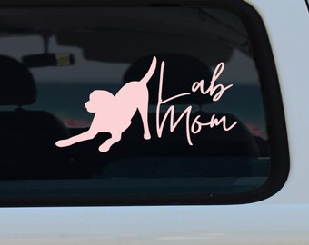 Labrador Retriever Mom Vinyl Decal: Sticker for Car, Laptop, Water Bottle