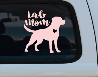 Labrador Retriever Mom Vinyl Decal: Sticker for Car, Laptop, Water Bottle