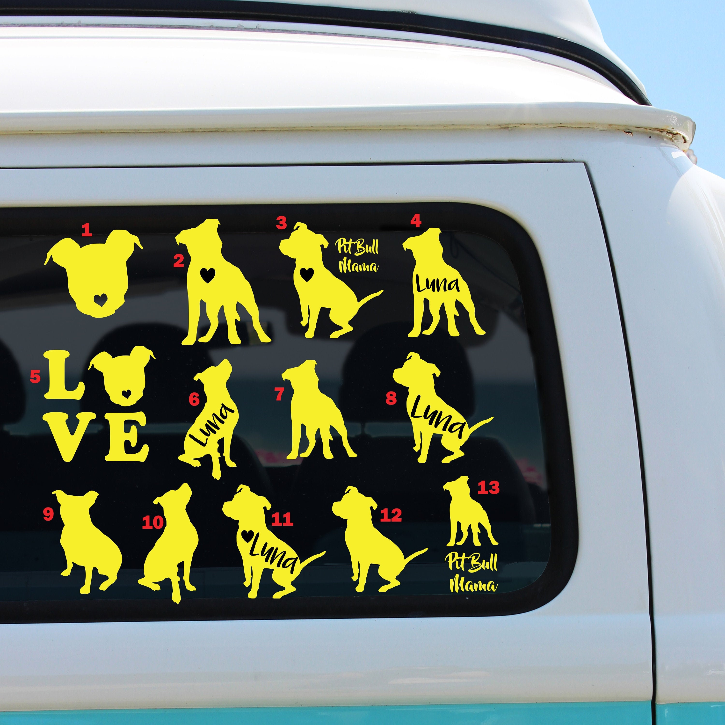 Aazon.co - Boston Terrier Dog Sticker 8 Pcs (Large Size) Vinyl Stickers Laptop Waterproof...