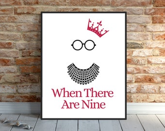 RBG Printable, Ruth Bader Ginsburg Print, Feminist Art Print, Feminist Wall Art, Feminist Poster, Social Justice Poster, Social Justice Art