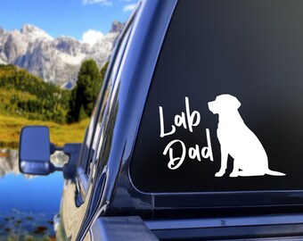 Labrador Retriever Dad Vinyl Decal: Sticker for Car, Laptop, Water Bottle