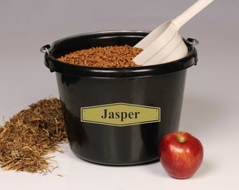 Horse Feed Bucket Decal: Personalized Name Sticker