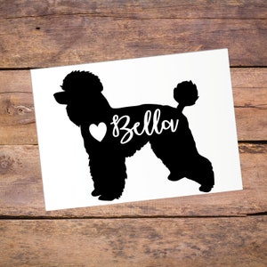 Poodle Car Decal: Personalized Waterproof Vinyl Sticker