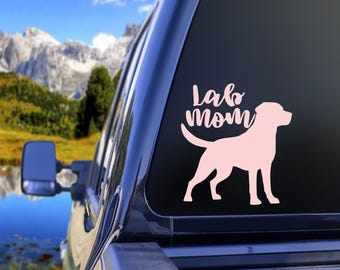 Labrador Retriever Mom Vinyl Decal: Sticker for Car, Laptop, Water Bottle