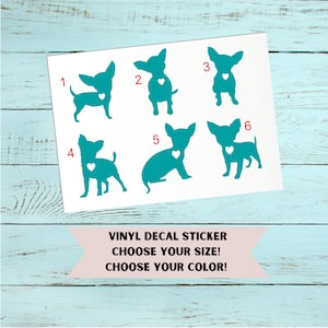Chihuahua Car Sticker for Car, Chihuahua Car Decal, Chihuahua Car Accessories, Chihuahua Vinyl Decal, Chihuahua Vinyl Sticker for Laptop