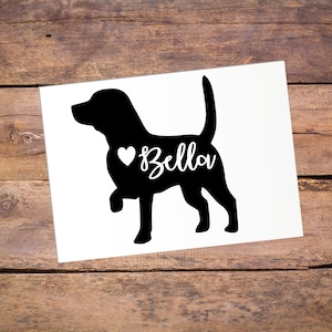 Beagle Decal, Beagle Sticker, Beagle Vinyl Sticker, Beagle Car Decal, Beagle Car Sticker, Beagle Tumbler Decal, Beagle Gift Beagle Mom Decal