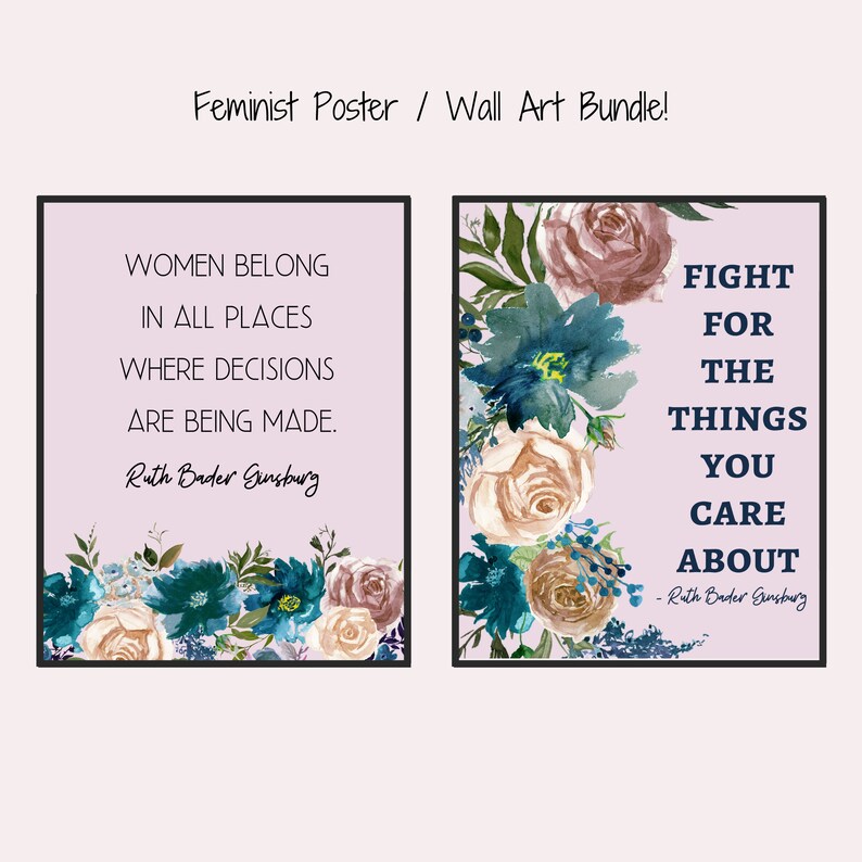 Feminism Wall Art Prints Set Feminist Wall Art Printable | Etsy
