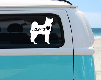Husky Dog Decal: Personalized Vinyl Sticker for Car, Laptop, Water Bottle
