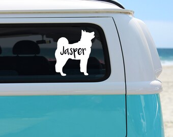 Husky Dog Decal: Personalized Vinyl Sticker for Car, Laptop, Water Bottle