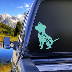 Pitbull Sticker for Water Bottles, Pitbull Car Decal for Women, Pitbull Decal for Car Window, Pitbull Car Sticker, Pitbull Mom Sticker Car
