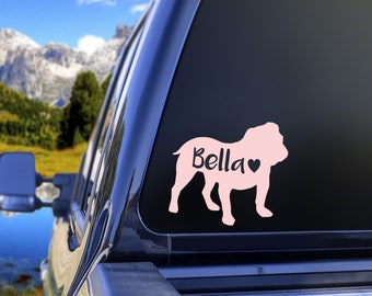 Bulldog Mom Sticker, Bulldog Mom Decal, Bulldog Sticker for Car Window, Bulldog Car Sticker, Bulldog Car Decal for Women Bulldog Vinyl Decal