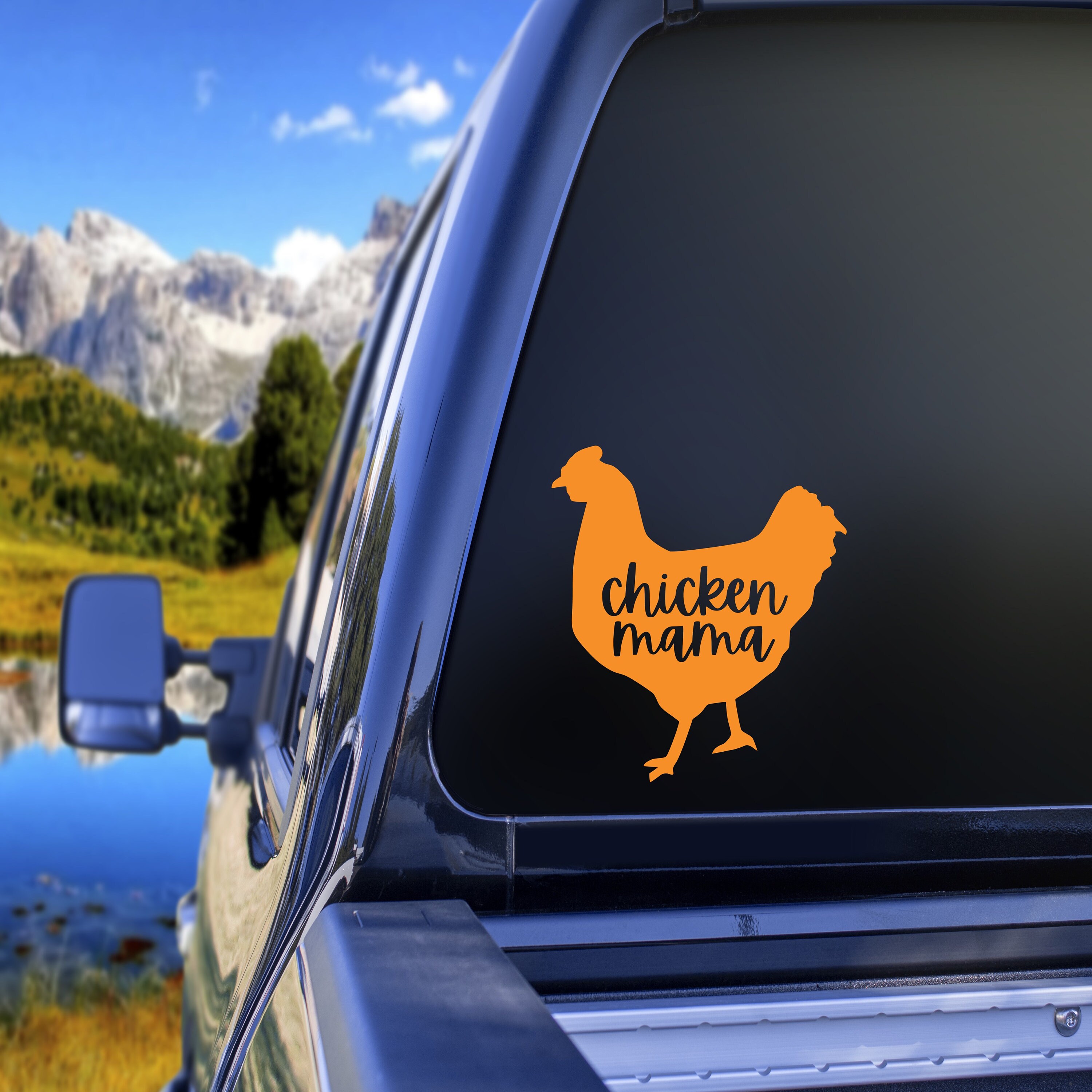 Chicken Mama Car Decal: Vinyl Sticker for Chicken Lover - Etsy