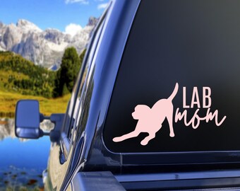 Labrador Retriever Mom Vinyl Decal: Sticker for Car, Laptop, Water Bottle