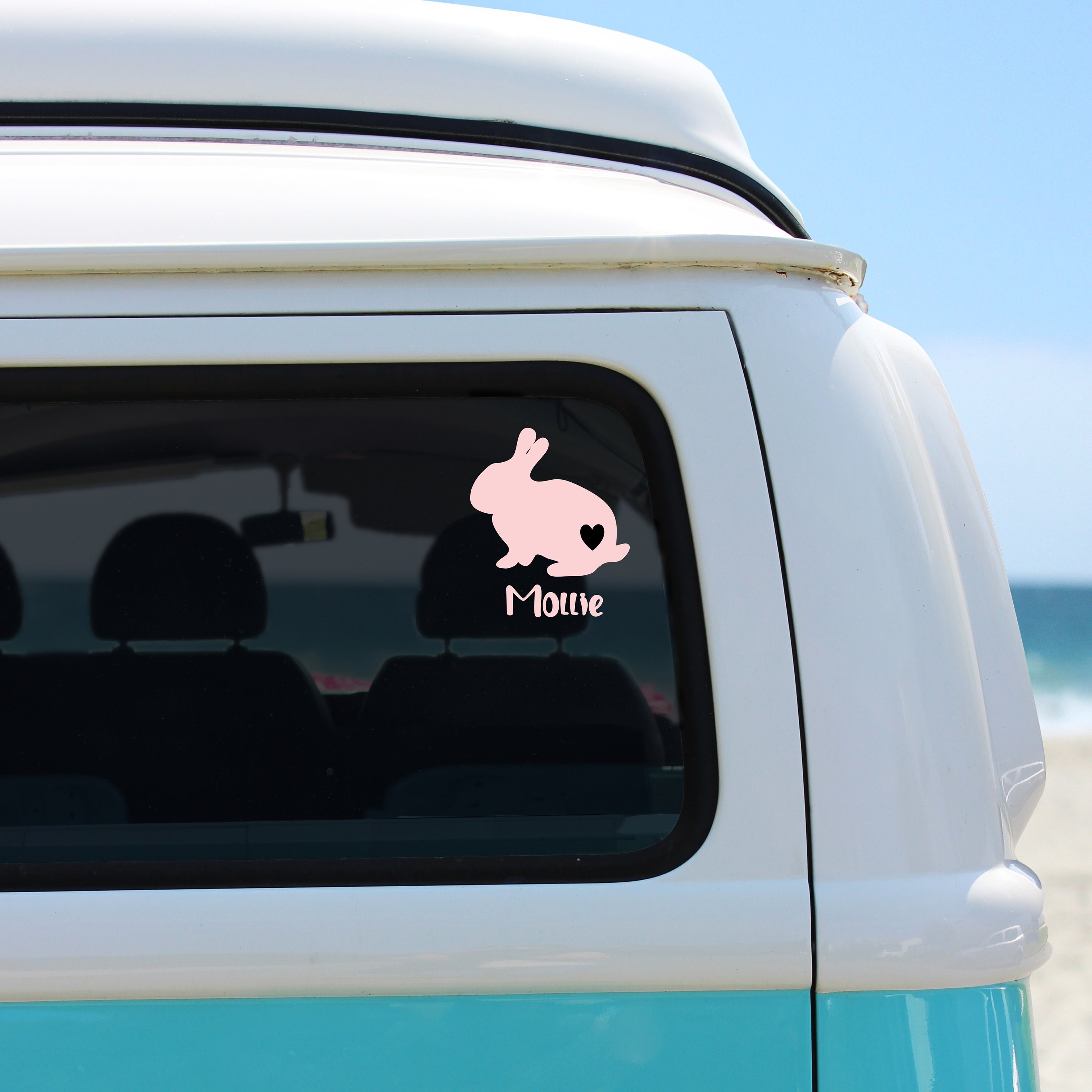 White Rabbit Car Decal Personalized Rabbit Vinyl Decal: Car, Laptop, Window Sticker - Etsy