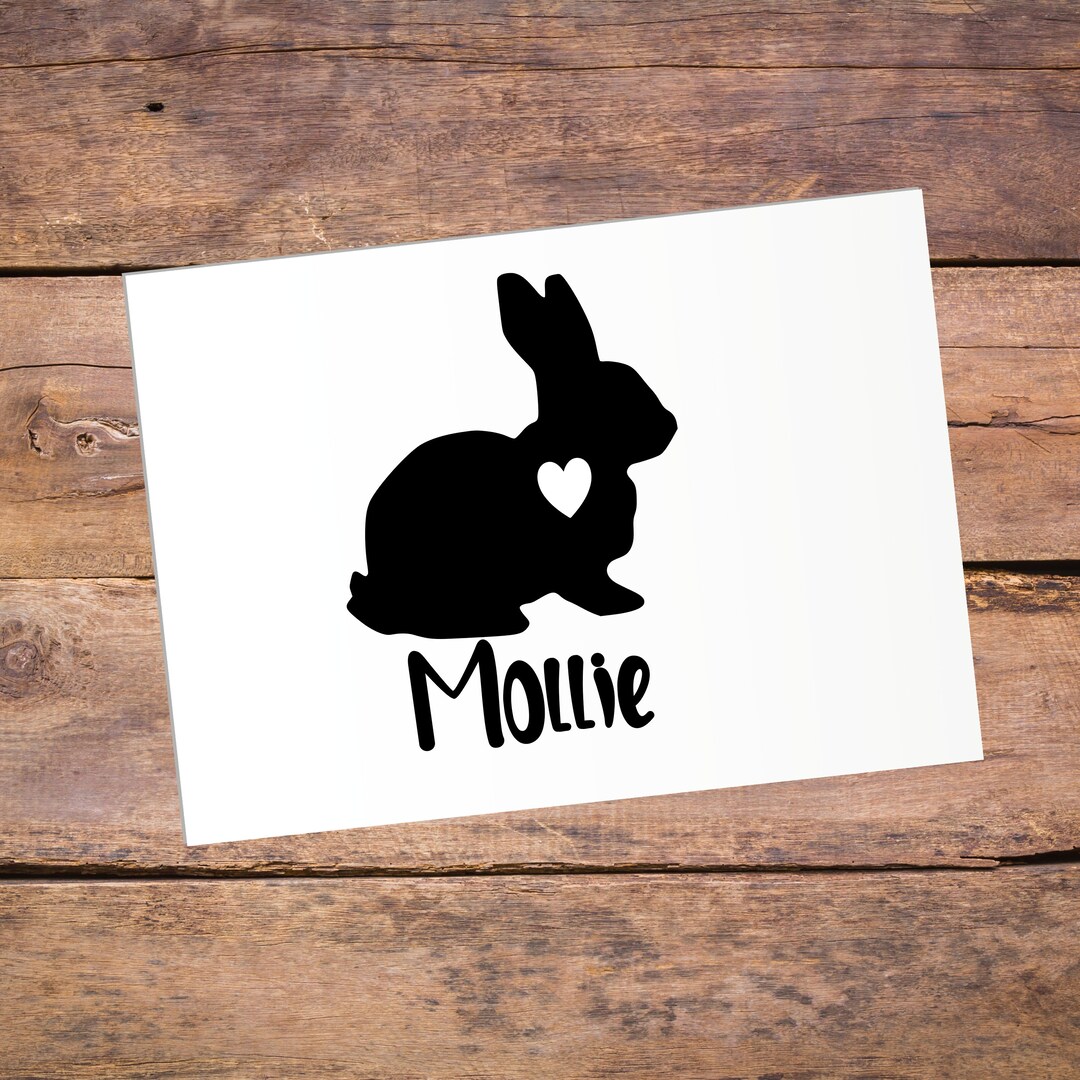 Personalized Rabbit Vinyl Decal: Car, Laptop, Window Sticker - Etsy