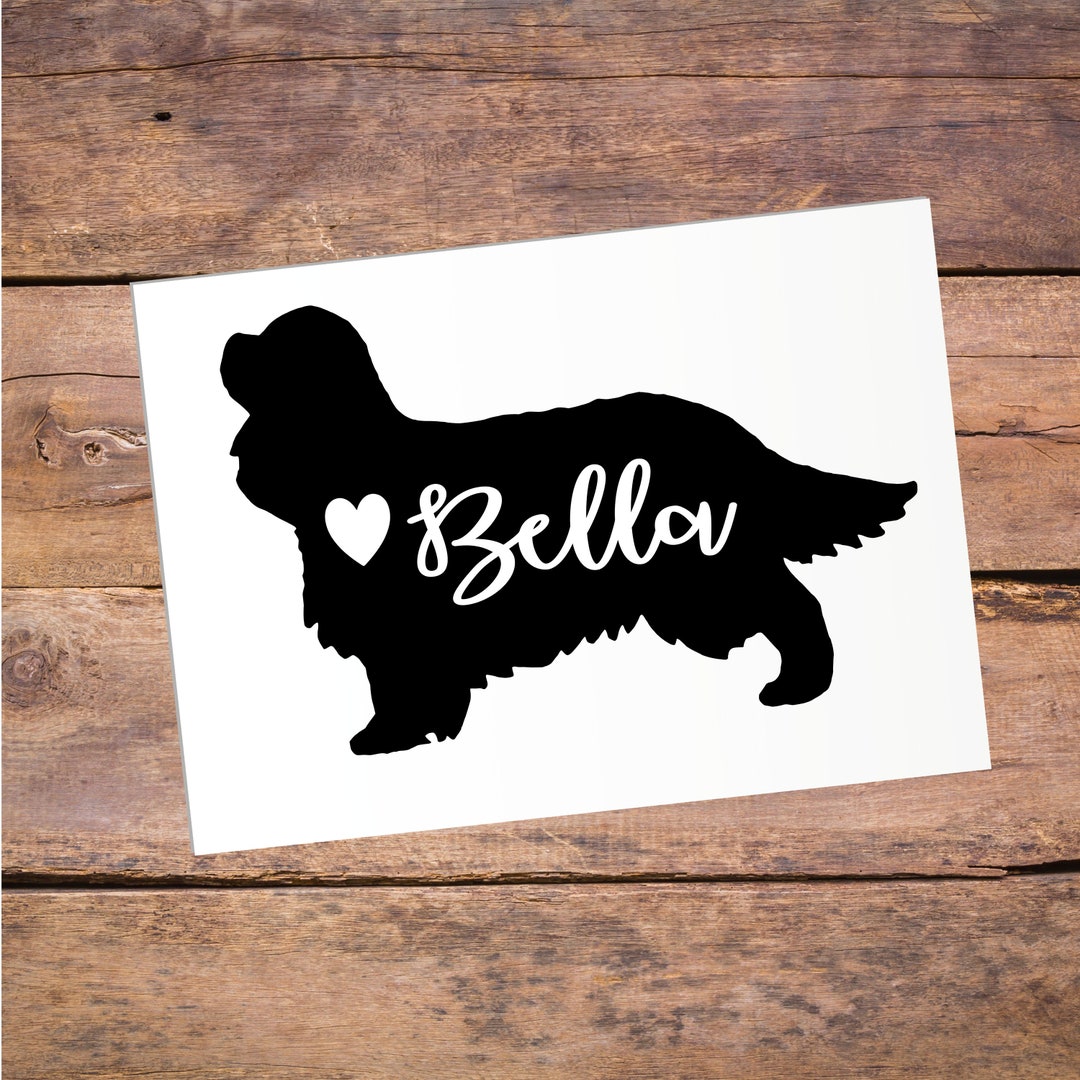 Cavalier King Charles Spaniel Vinyl Decal: Personalized Car Sticker - Etsy