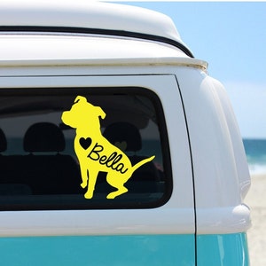 Pitbull Car Decal: Personalized Dog Mom Sticker