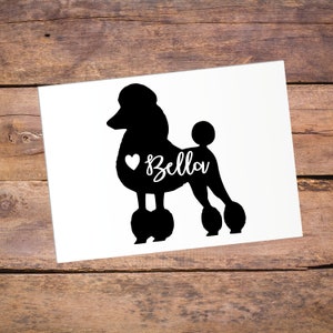 Poodle Car Decal: Vinyl Sticker for Laptop, Tumbler, or Window