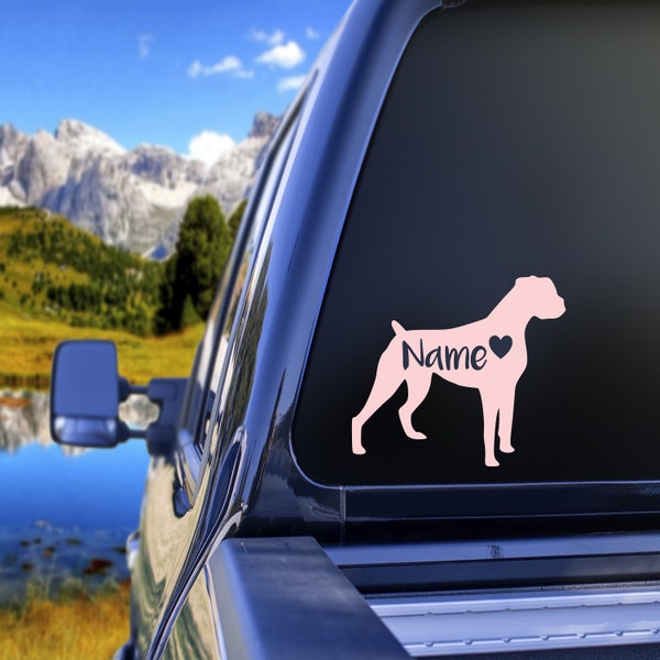 Boxer Dog Decal, Boxer Dog Gift, Boxer Dog Mom Gift, Boxer Sticker for Car, Vinyl Decal for Tumbler, Laptop, Window, Car Accessories,