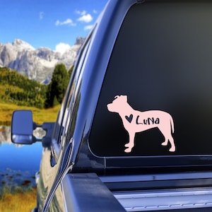 Pitbull Sticker for Water Bottles, Pitbull Car Decal for Women, Pitbull Decal for Car Window, Pitbull Car Sticker, Pitbull Mom Sticker Car