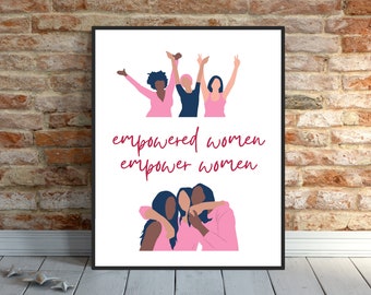 Empowered Women Empower Women Wall Art Printable, Feminist Art, Feminist Wall Art, Feminist Poster, Girl Power Art, Social Justice Print