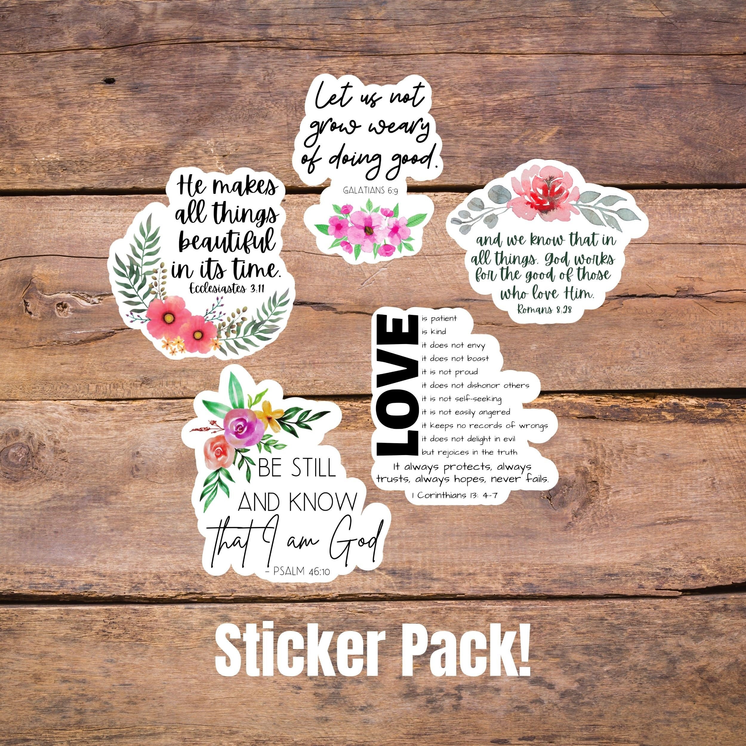 Bible Journaling Sticker Pack Bible Verse Stickers for Etsy