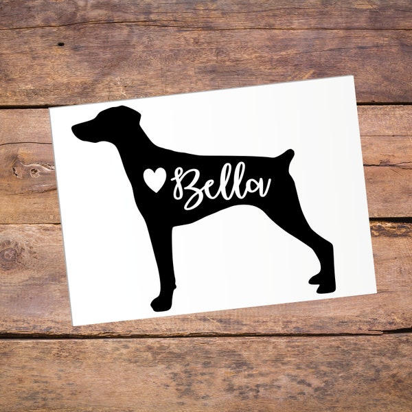 Personalized Doberman Car Decal, Doberman Car Sticker, Doberman Decal for Laptop, Doberman Sticker Tumbler, Doberman Mom Gift, Doberman Gift