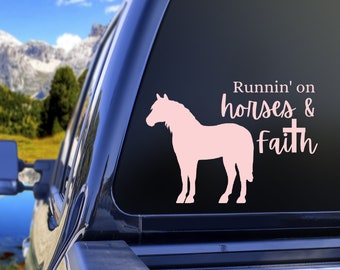 Stickers chevaux extérieur - Autocollant voiture cheval passion