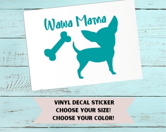 Chihuahua Vinyl Decal for Tumbler, Laptop, Window, Sticker for Women, Personalized Gifts, Dog Mom Car Accessories, Chihuahua Decal Sticker