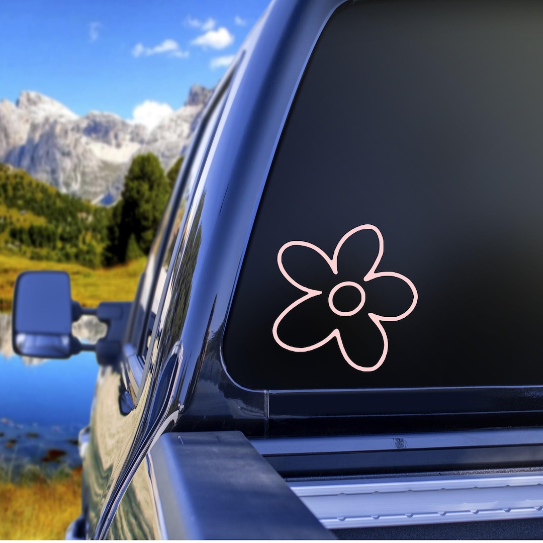 Daisy Flower Car Decal - Flower Vinyl Sticker - Etsy