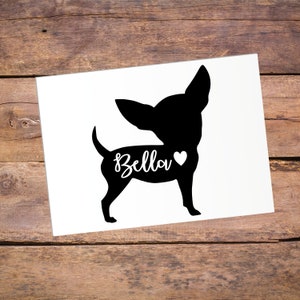Chihuahua Car Sticker for Car, Chihuahua Car Decal, Chihuahua Car Accessories, Chihuahua Vinyl Decal, Chihuahua Vinyl Sticker for Laptop