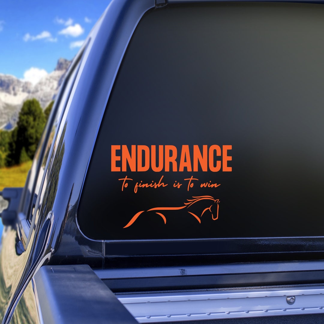 Trailer Endurance Horse Decal Sticker for Car Window, Endurance Riding ...