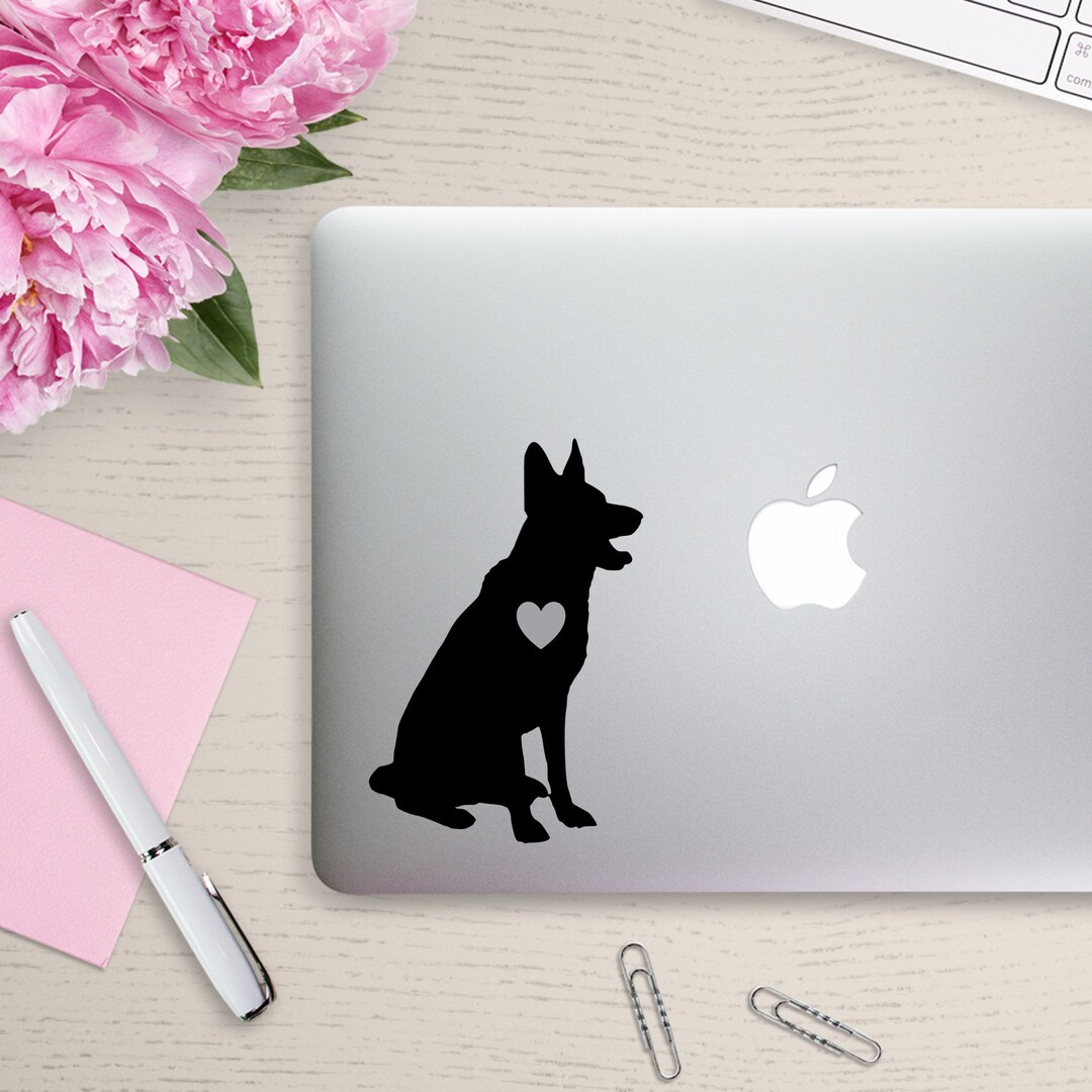 Gsd Sticker German Shepherd Dog Vinyl Decal: Sticker for Car, Laptop, Water Bottle ...