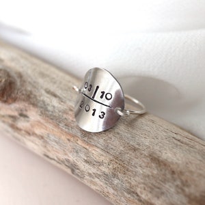 Personalized Date Disc Ring