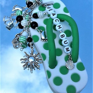 Flip Flop Keychain Beach Keychain Beach Keyring Sun Zipper Pull Purse Accessory Beach Car Mirror Accessory Mermaid Cut off Jeans Feet Charms
