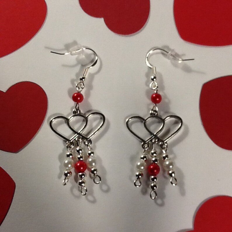 Heart Earrings Valentine's Earrings Valentine Jewelry - Etsy