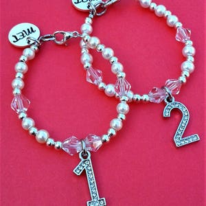 Baby&#39;s 1st Birthday Baby&#39;s Custom Bracelet Baby&#39;s Birthday Personalized Bracelet Baby&#39;s Pearl Bracelet Baby&#39;s Swarovski Crystal Bracelet