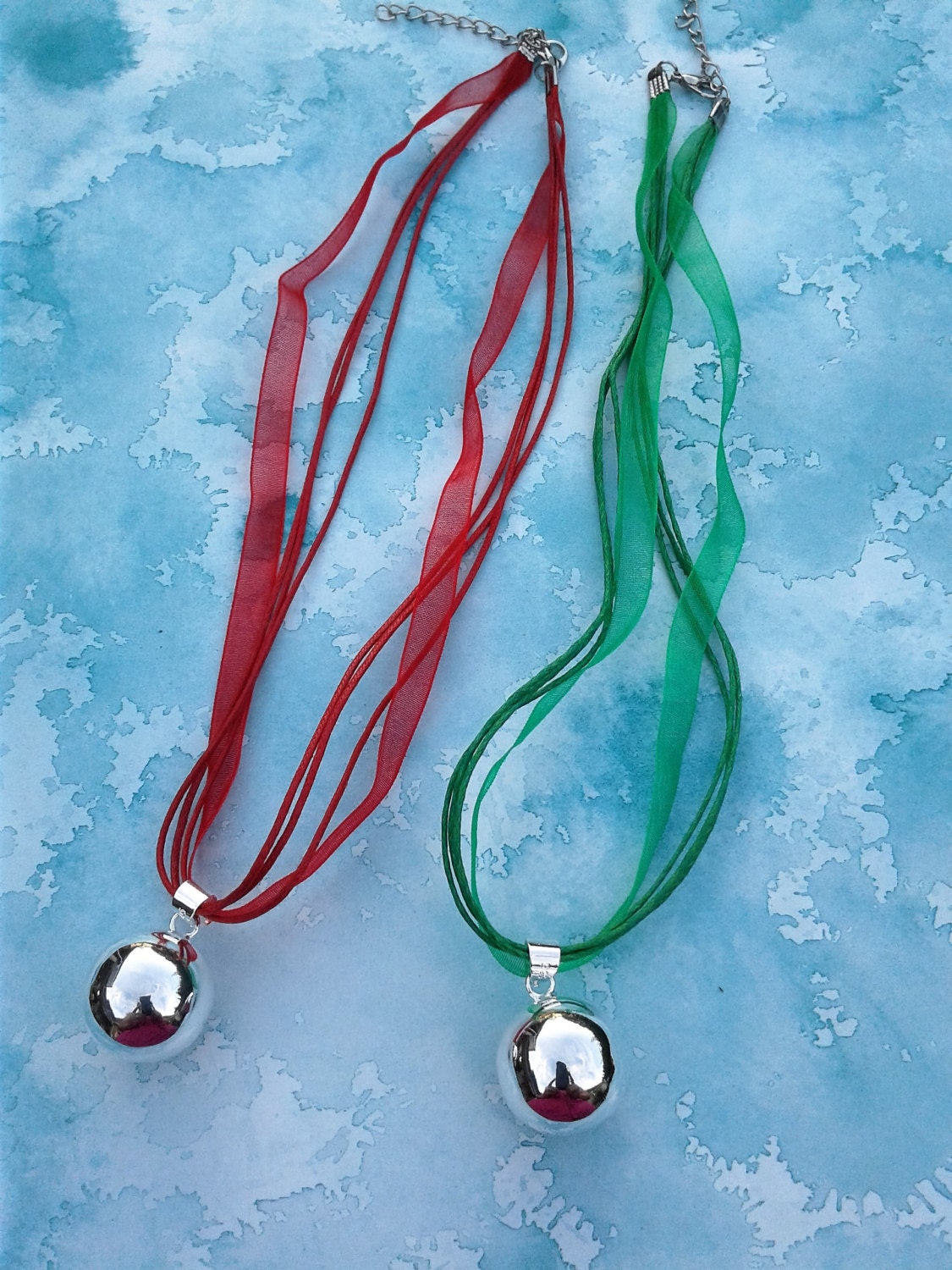 Jingle Bell Necklace Sterling Silver Bell Pendant Christmas Etsy